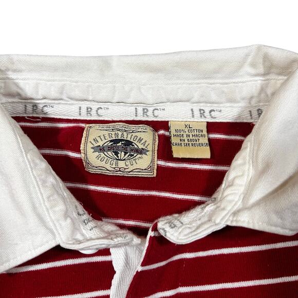 Vintage 90s INC Rugby Striped Long Sleeve Polo Shirt Y2K - Picture 2 of 3